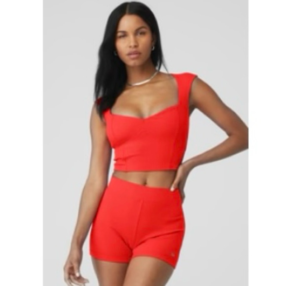 ALO Yoga Red Hot Summer Short and Crop Set